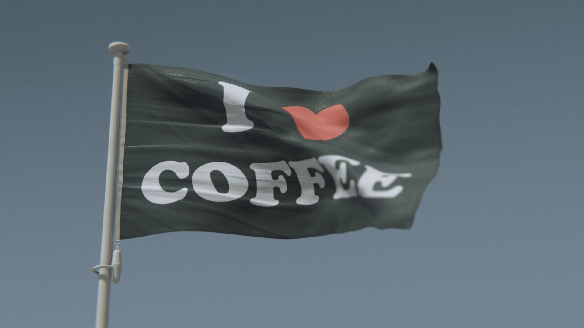 Charger la vidéo : Drapeau « J&#39;aime le café »