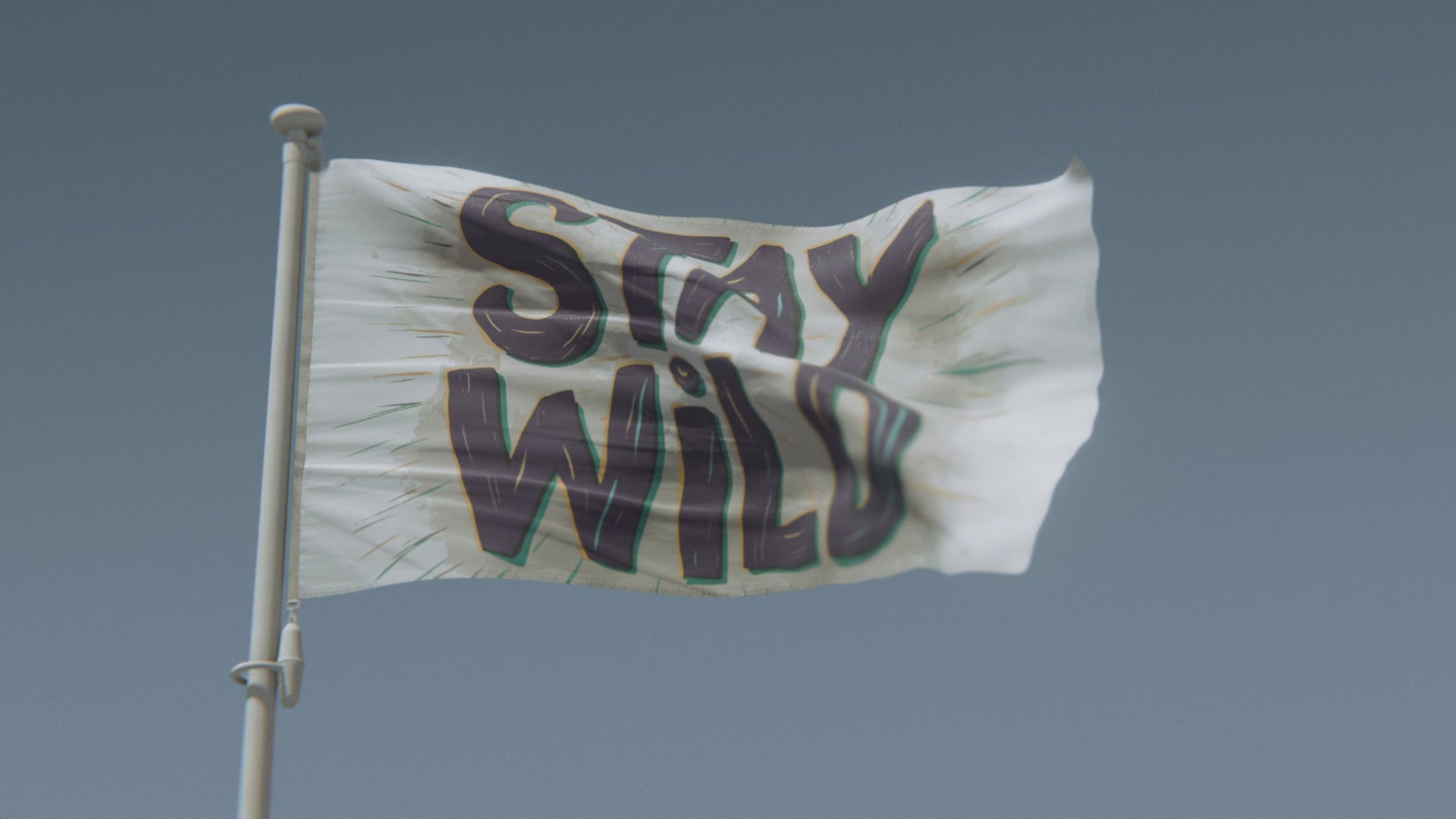 Cargar vídeo: Bandera inspiradora Stay Wild