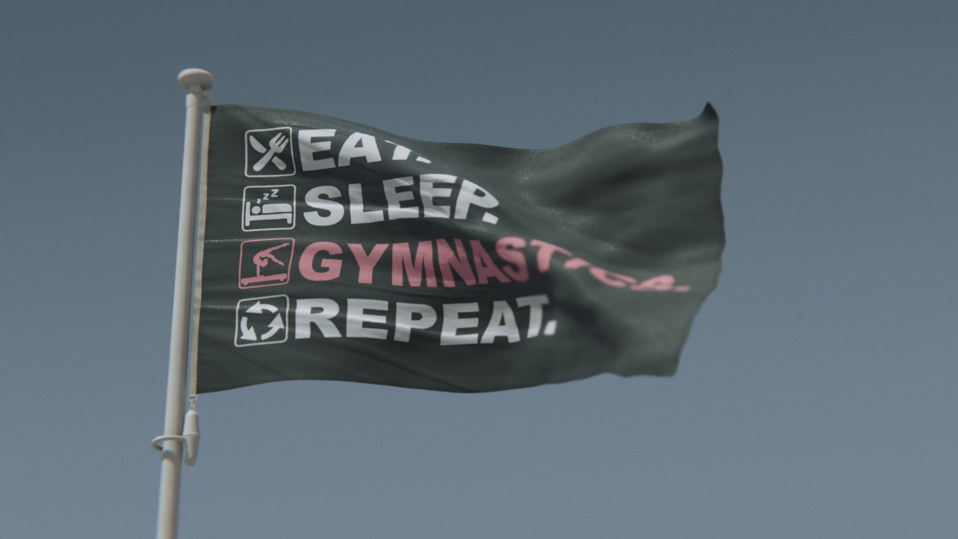 Load video: Eat Sleep Gymnastics Repeat Flag