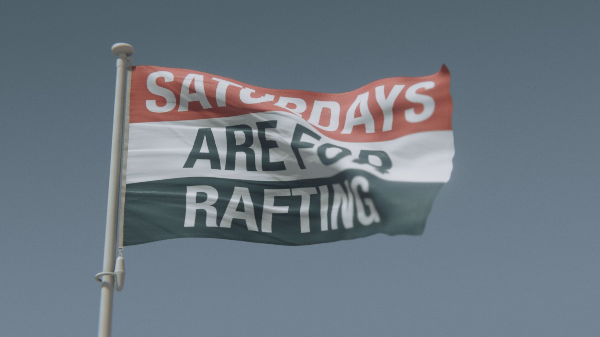 Load video: Saturdays Are for Rafting Flag