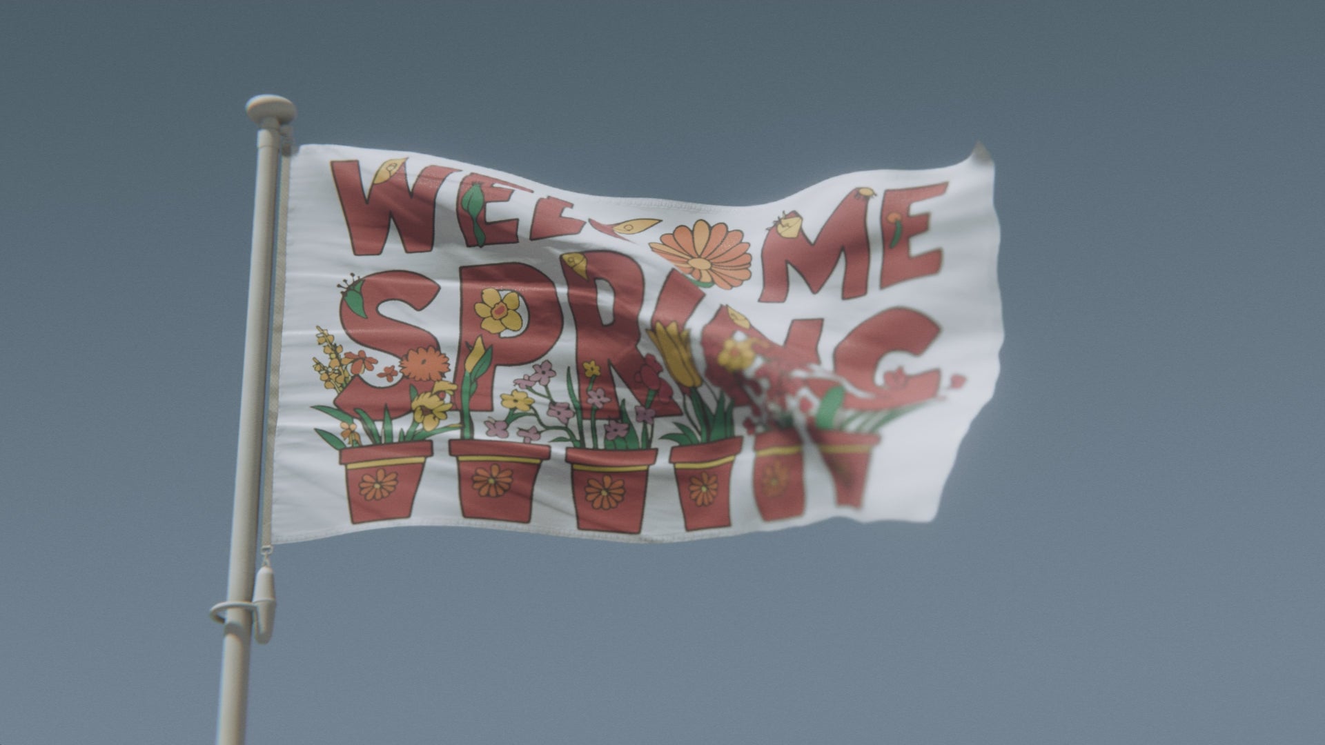 Charger la vidéo : Drapeau floral de bienvenue au printemps