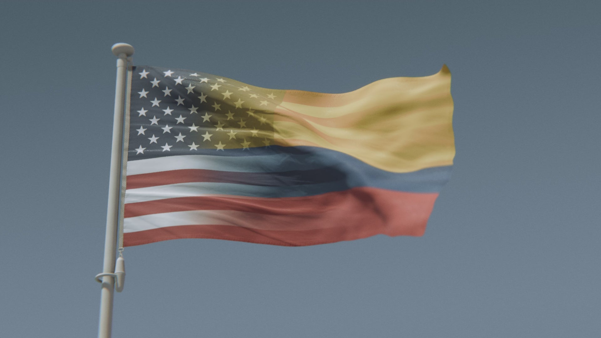 Charger la vidéo : Drapeau hybride colombo-américain