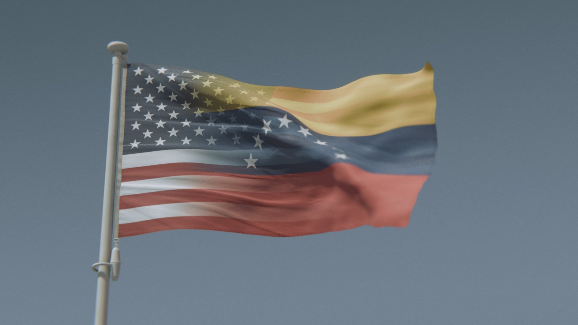 Cargar vídeo: Bandera híbrida venezolana-estadounidense