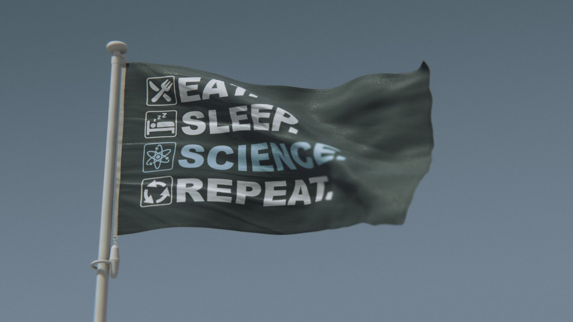 Load video: Eat Sleep Science Repeat Flag
