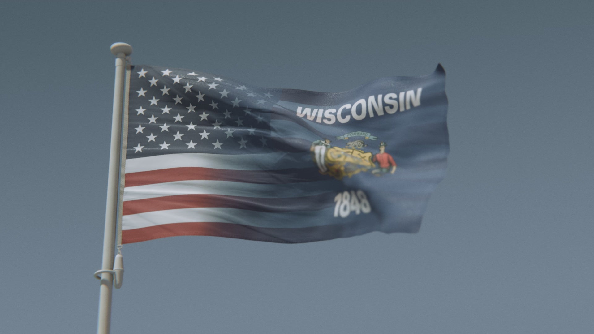 Charger la vidéo : Mélange Wisconsin et drapeau américain