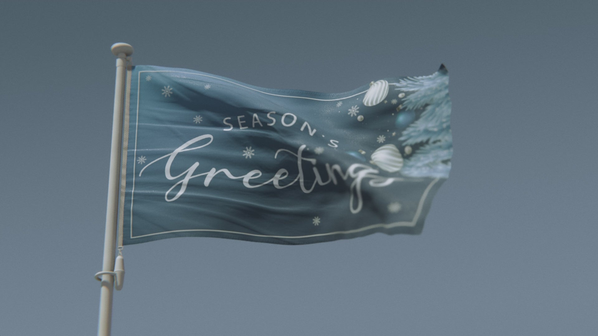 Load video: Season&#39;s Greetings Flag