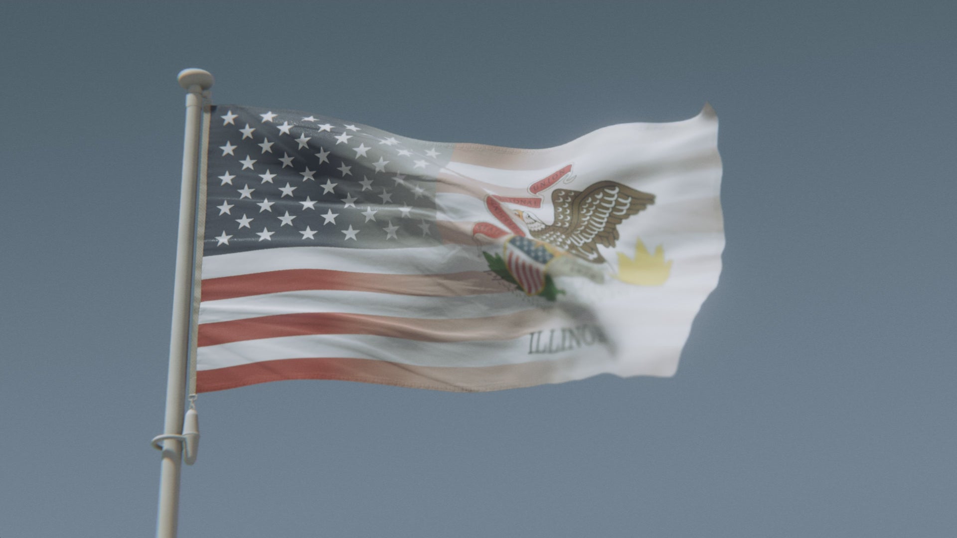 Charger la vidéo : Mélange Illinois et drapeau américain