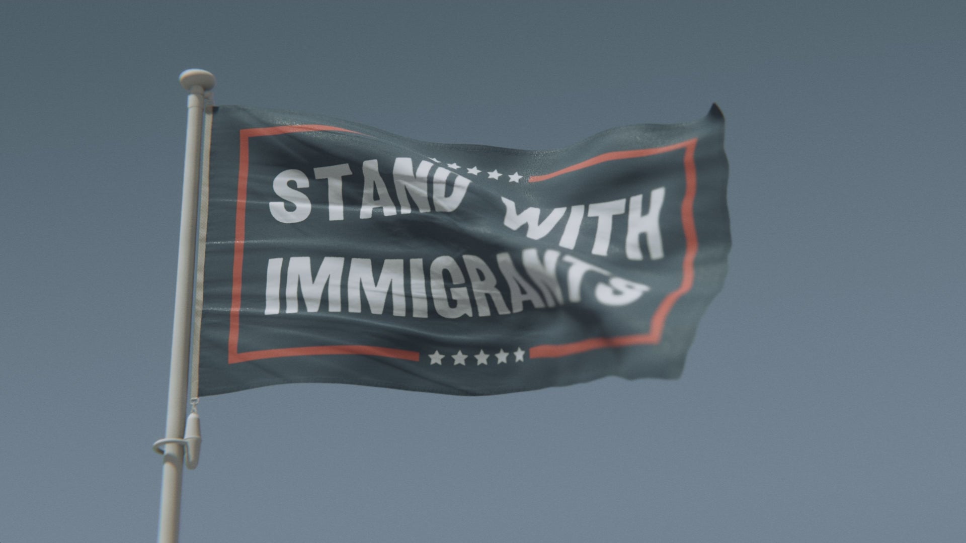 Load video: Stand With Immigrants Political Flag
