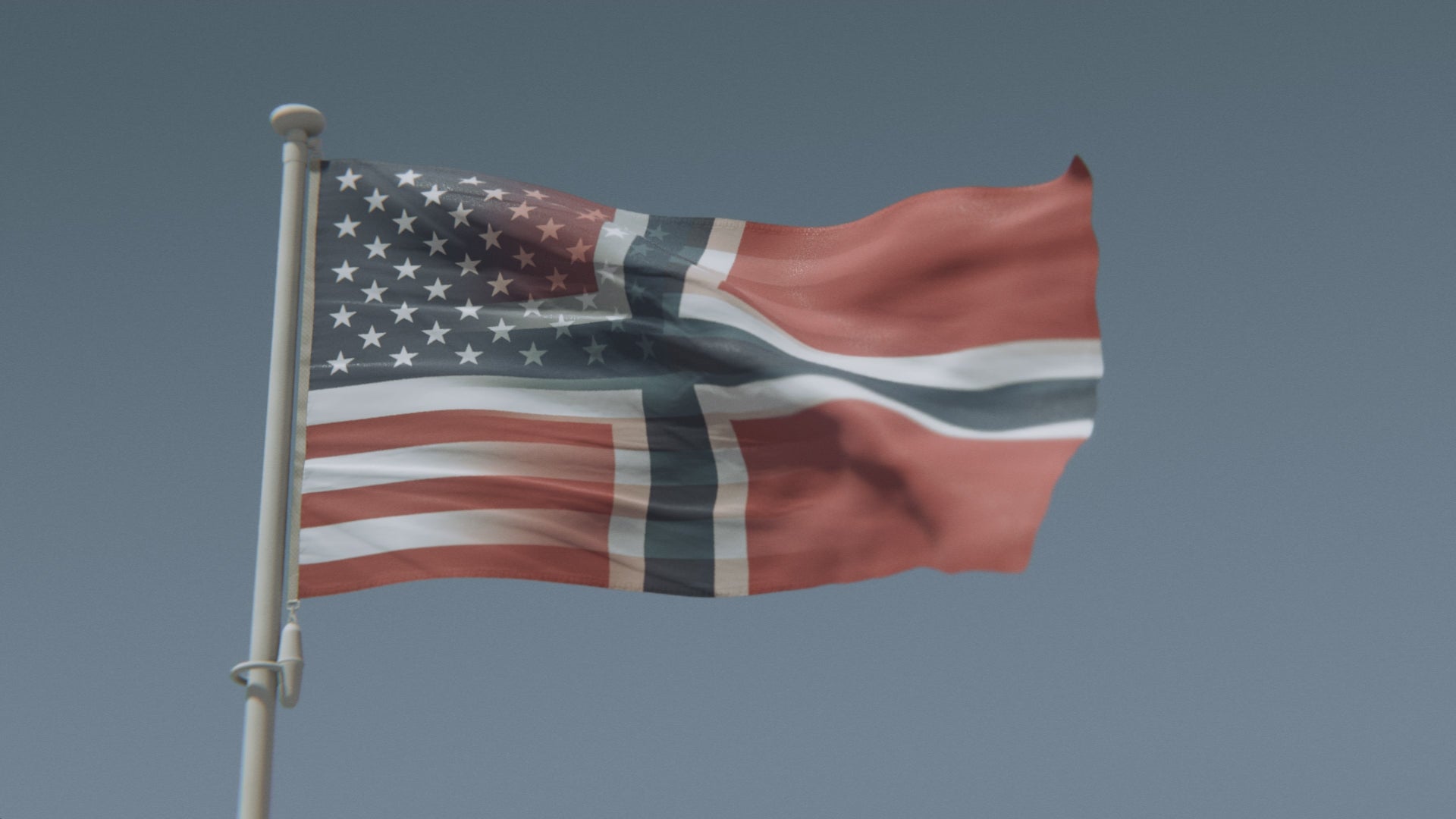 Load video: Norwegian American Hybrid Flag
