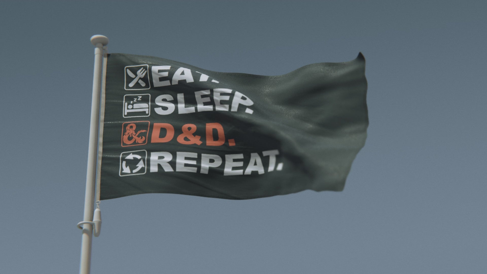 Load video: Eat Sleep D&amp;D Repeat Flag