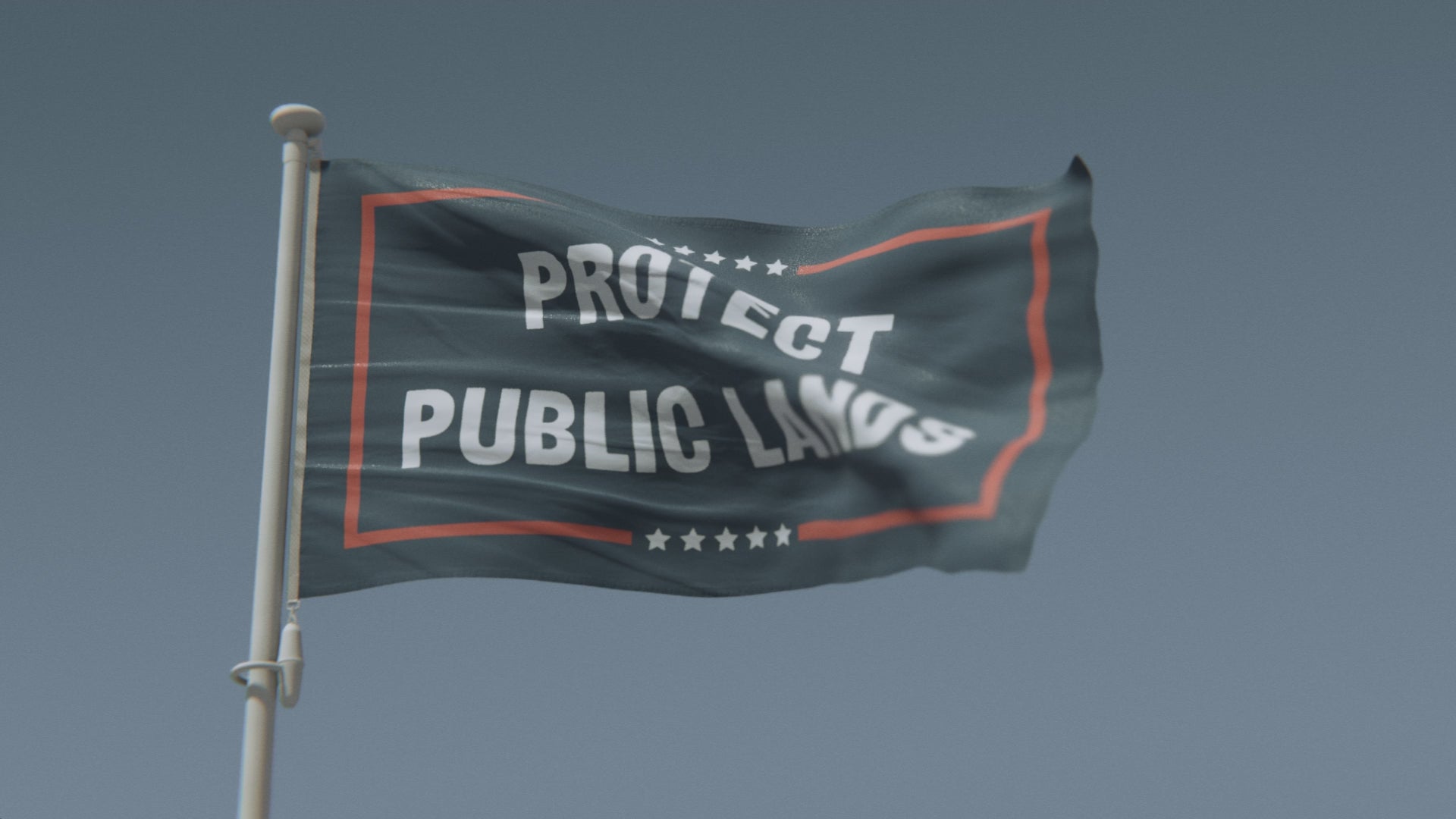 Charger la vidéo : Drapeau politique de la protection des terres publiques