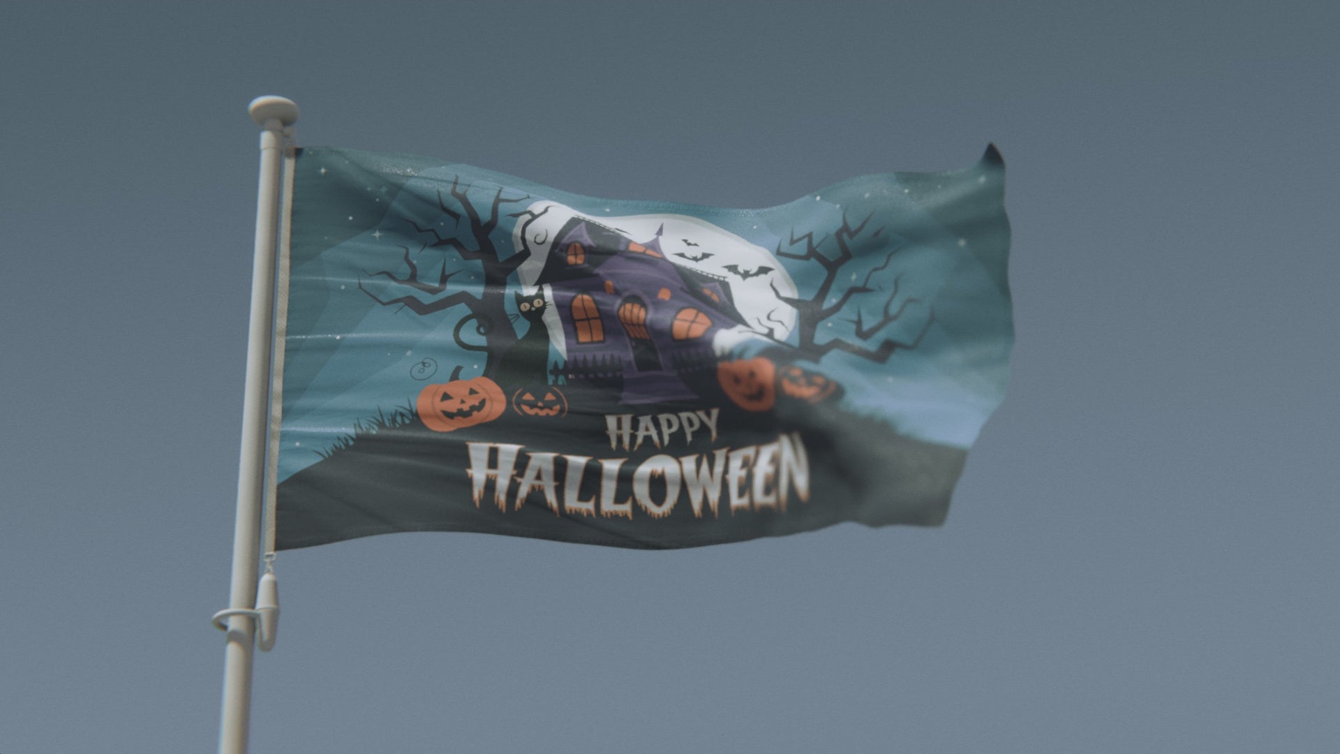 Load video: Happy Halloween Flag