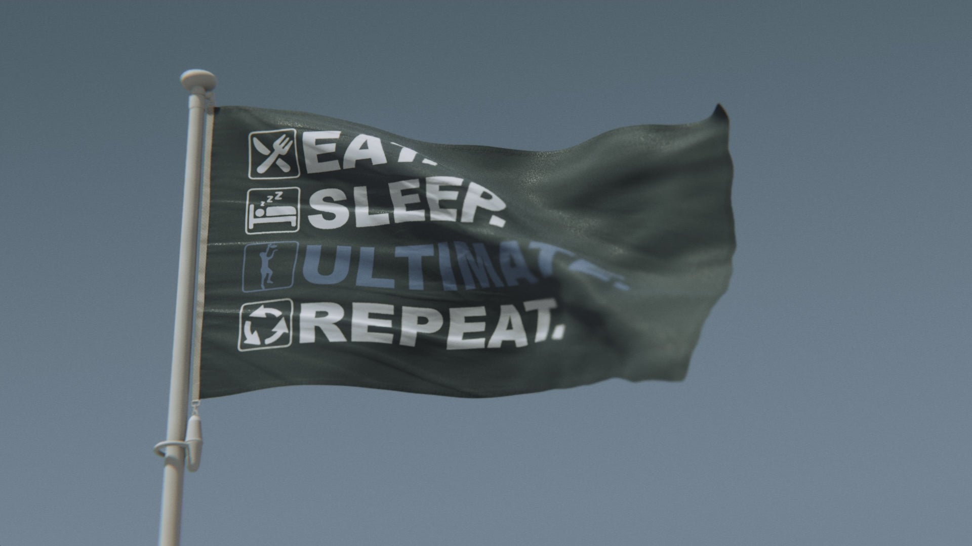 Load video: Eat Sleep Ultimate Frisbee Repeat Flag