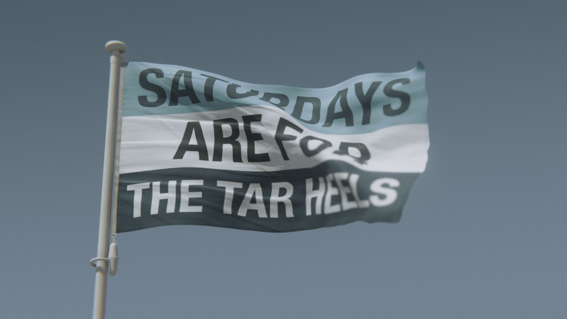 Load video: Saturdays Are for the Tar Heels Flag