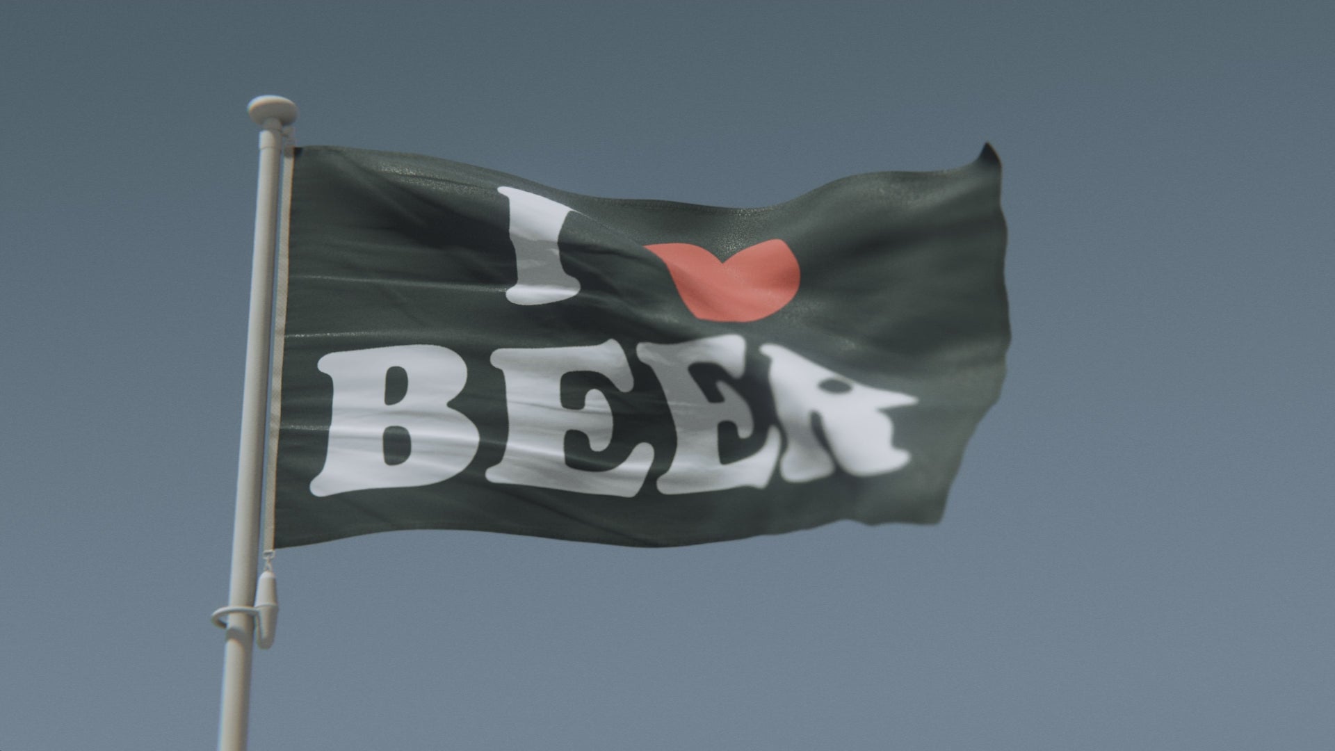 Charger la vidéo : Drapeau « J&#39;aime la bière »