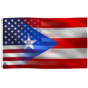 Puerto Rican American Hybrid Flag