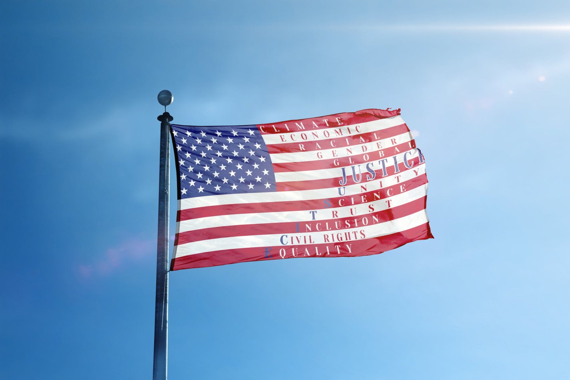 JUSTICE American Flag - Bannerfi