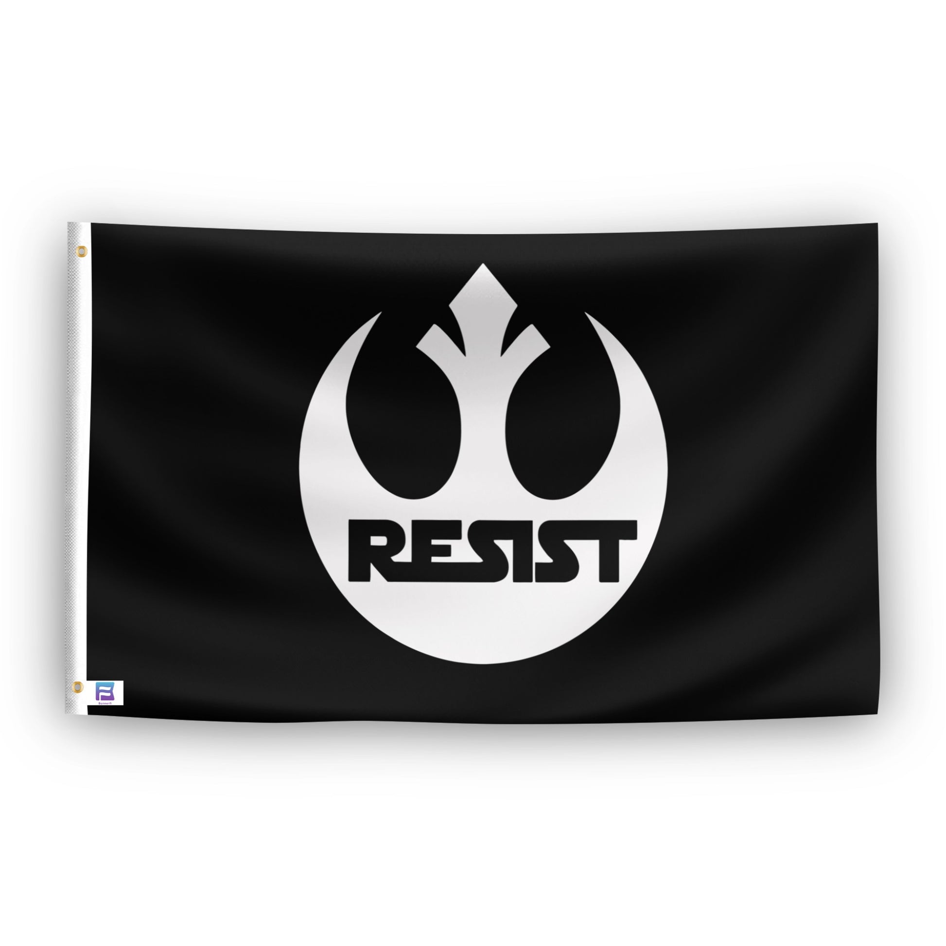 Star Wars Rebel Alliance Resist Flag (Black) - Flags by Bannerfi