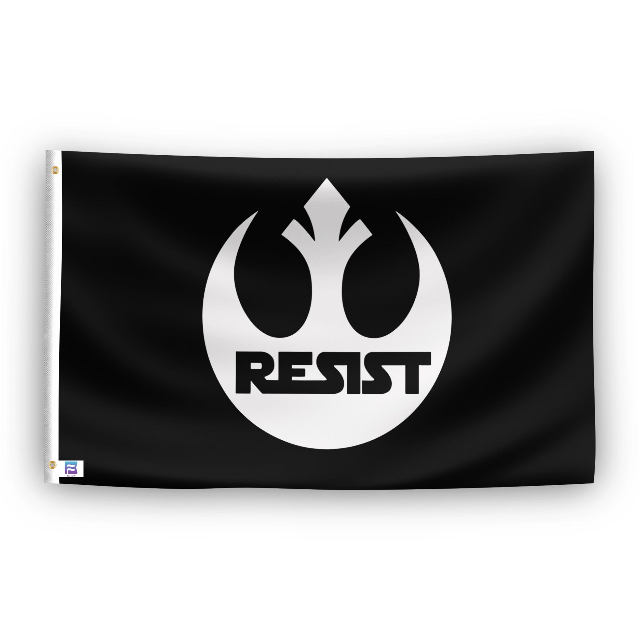 Star Wars Rebel Alliance Resist Flag (Black) - Flags by Bannerfi