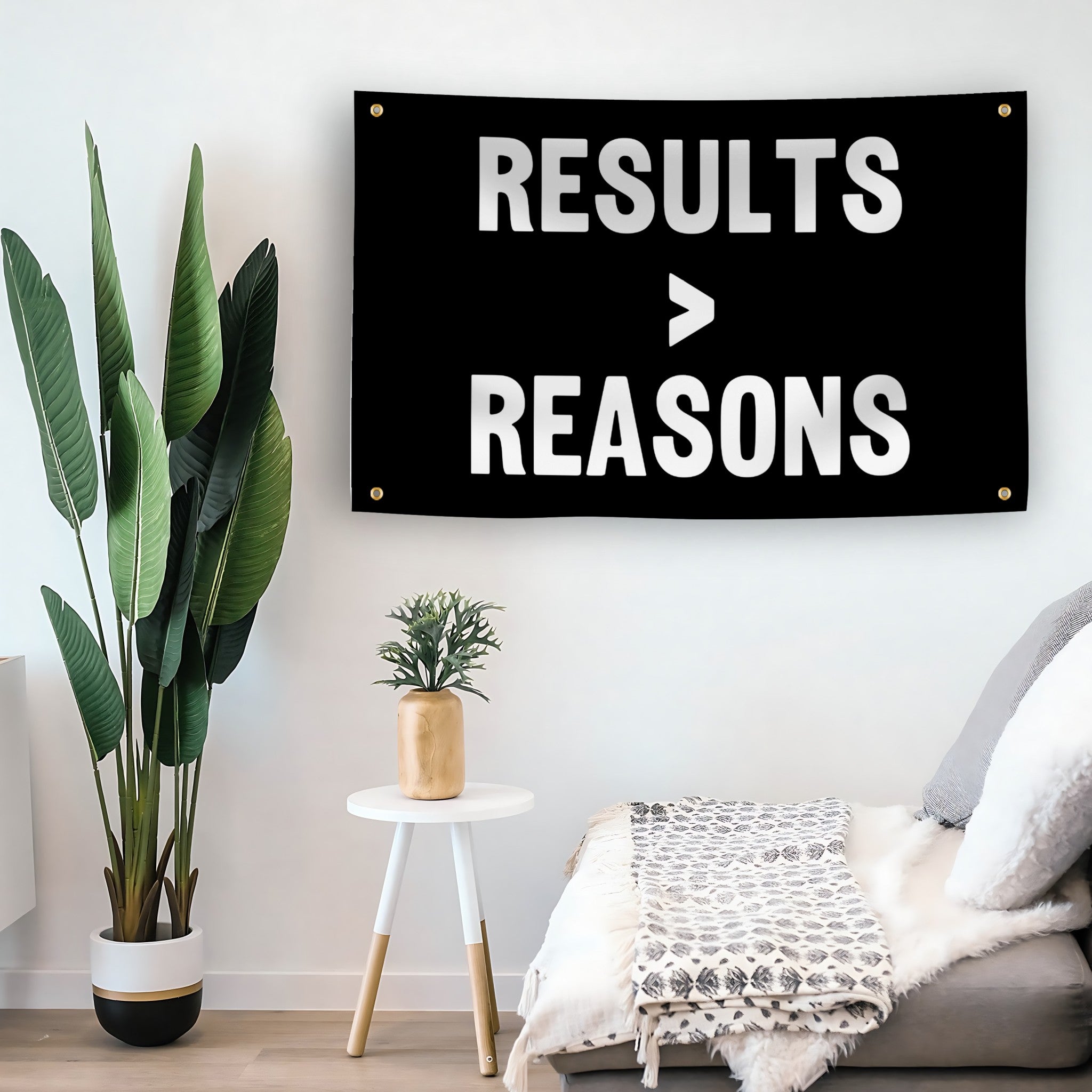 Results Are Greater Than Reasons Flag