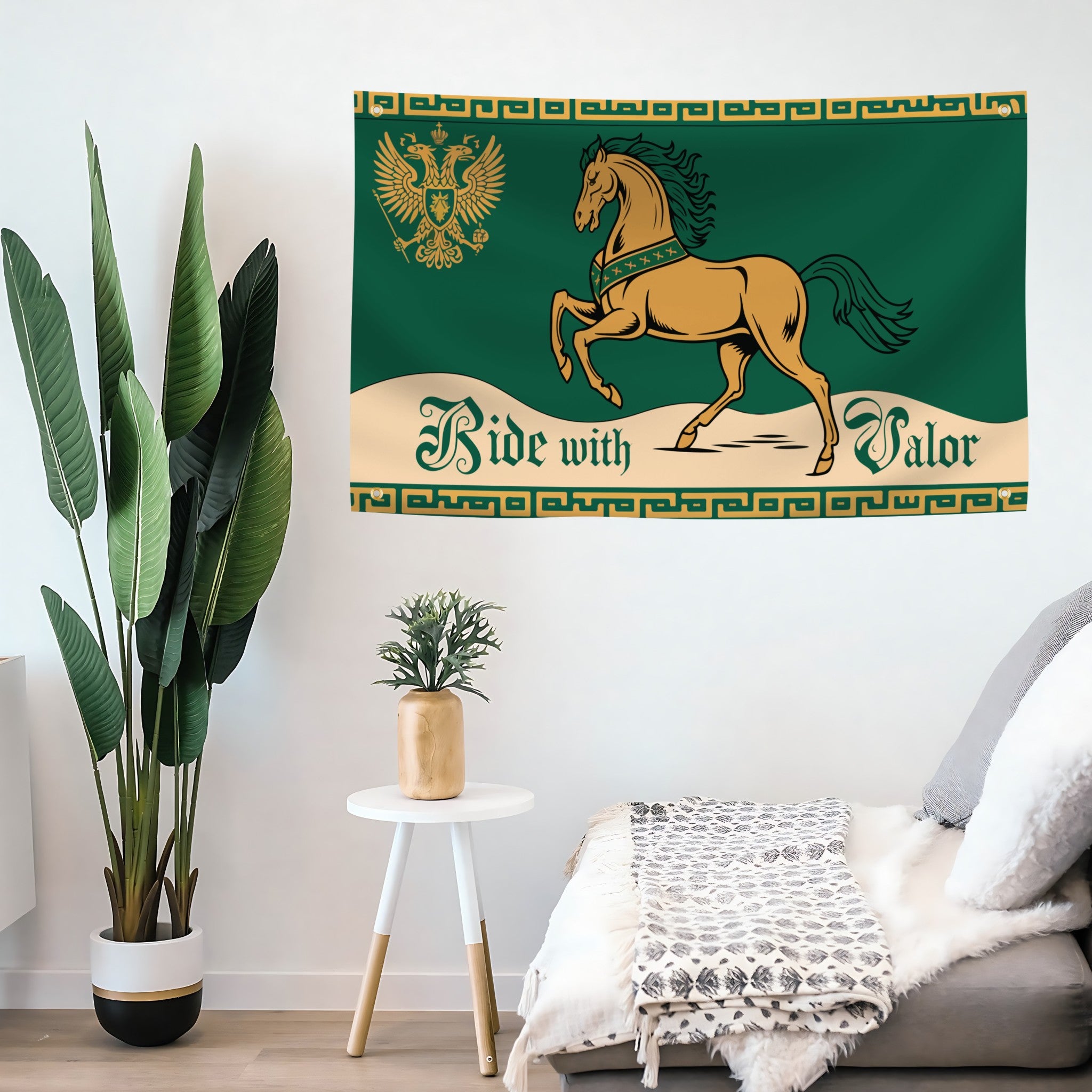 Bandera del escudo de armas de Rohan en El Señor de los Anillos
