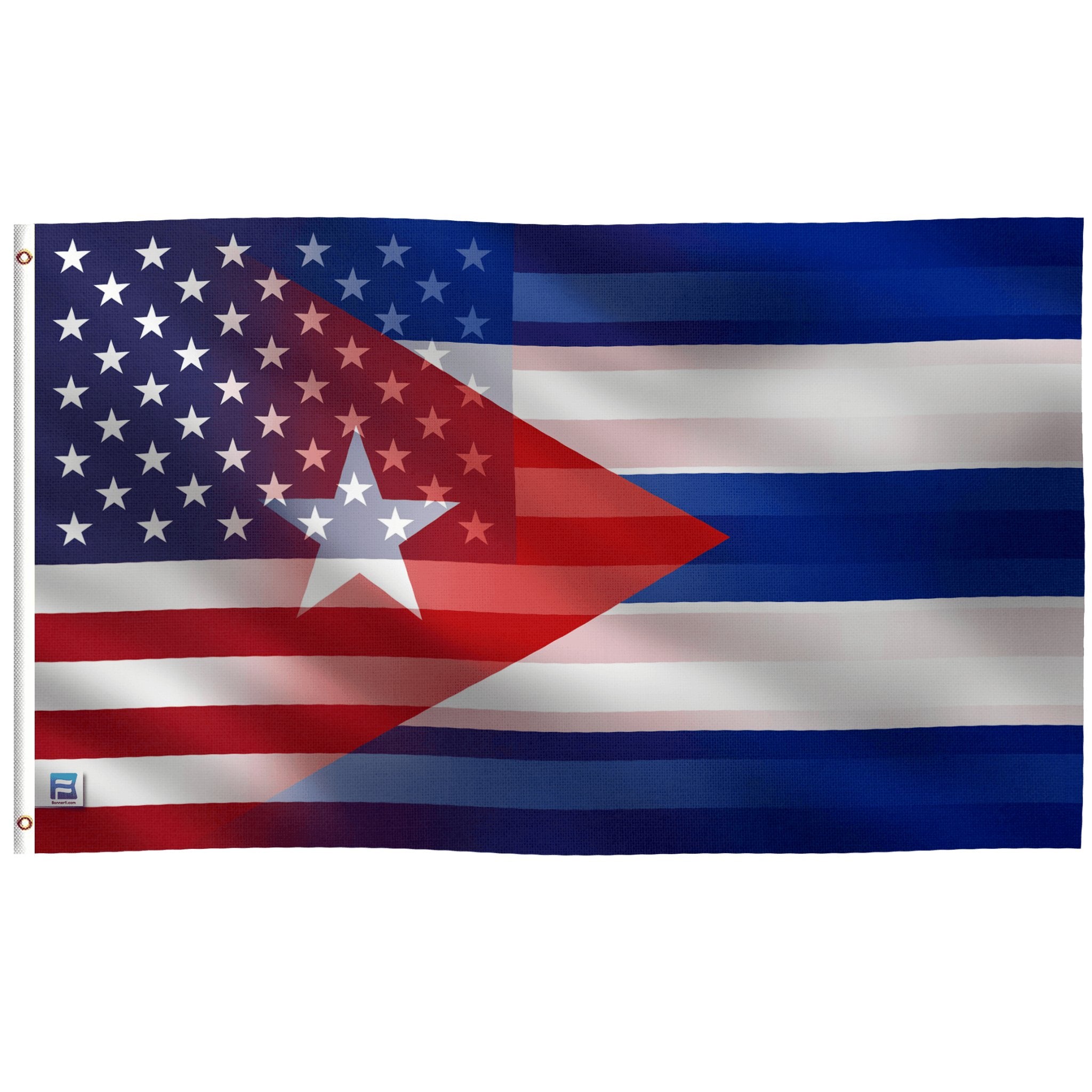 Cuban American Hybrid Flag - Bannerfi