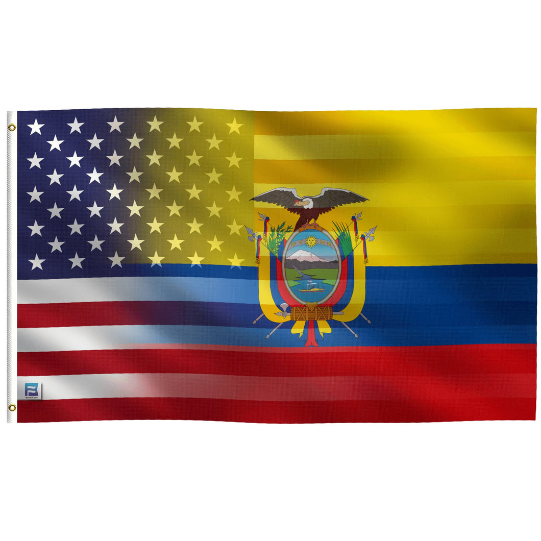 Ecuadorian American Hybrid Flag - Bannerfi