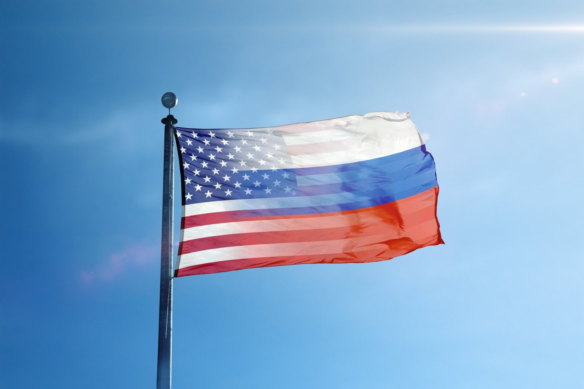 Russian American Hybrid Flag