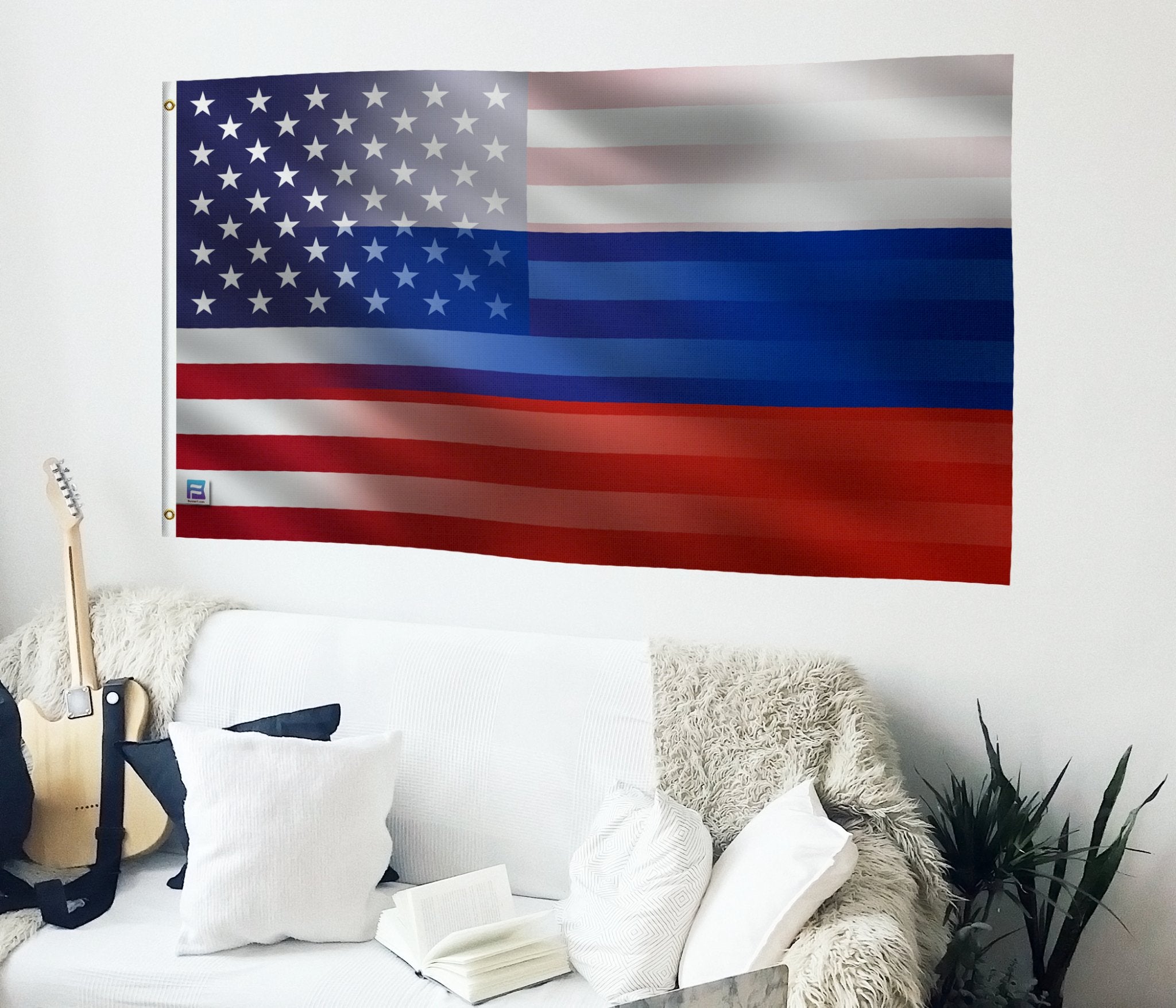 Russian American Hybrid Flag