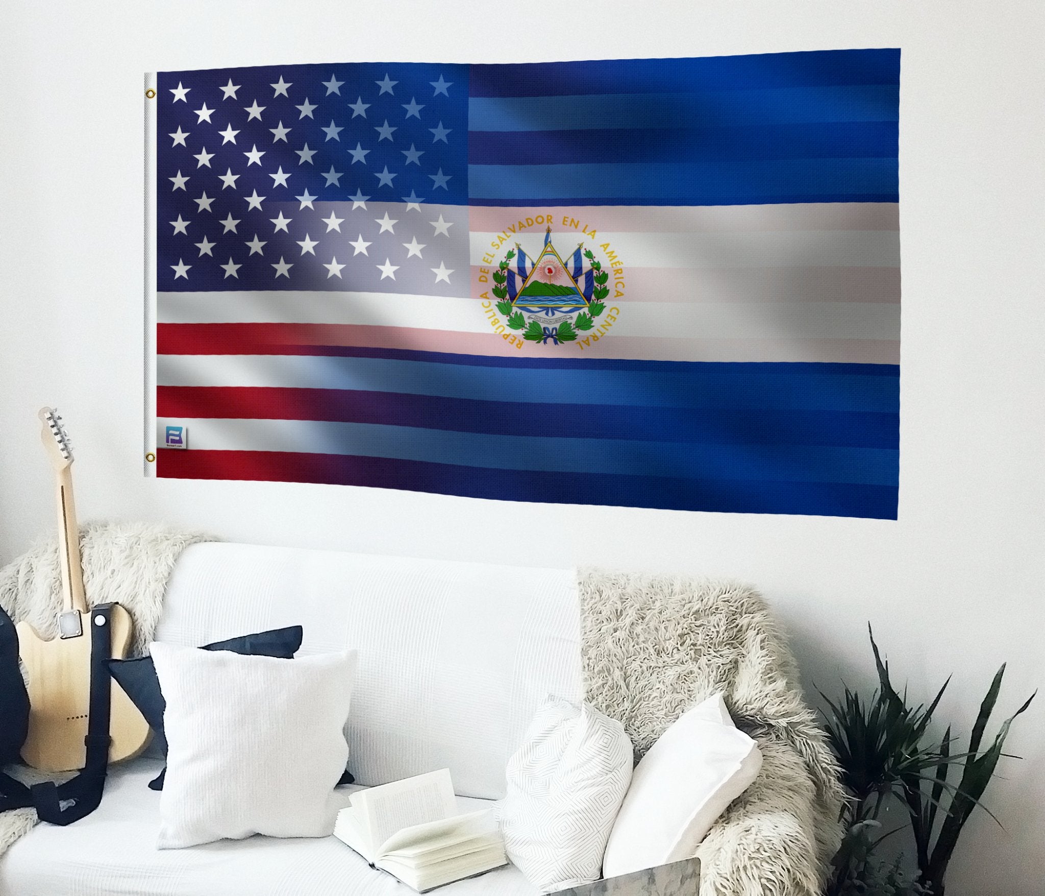 Salvadoran American Hybrid Flag