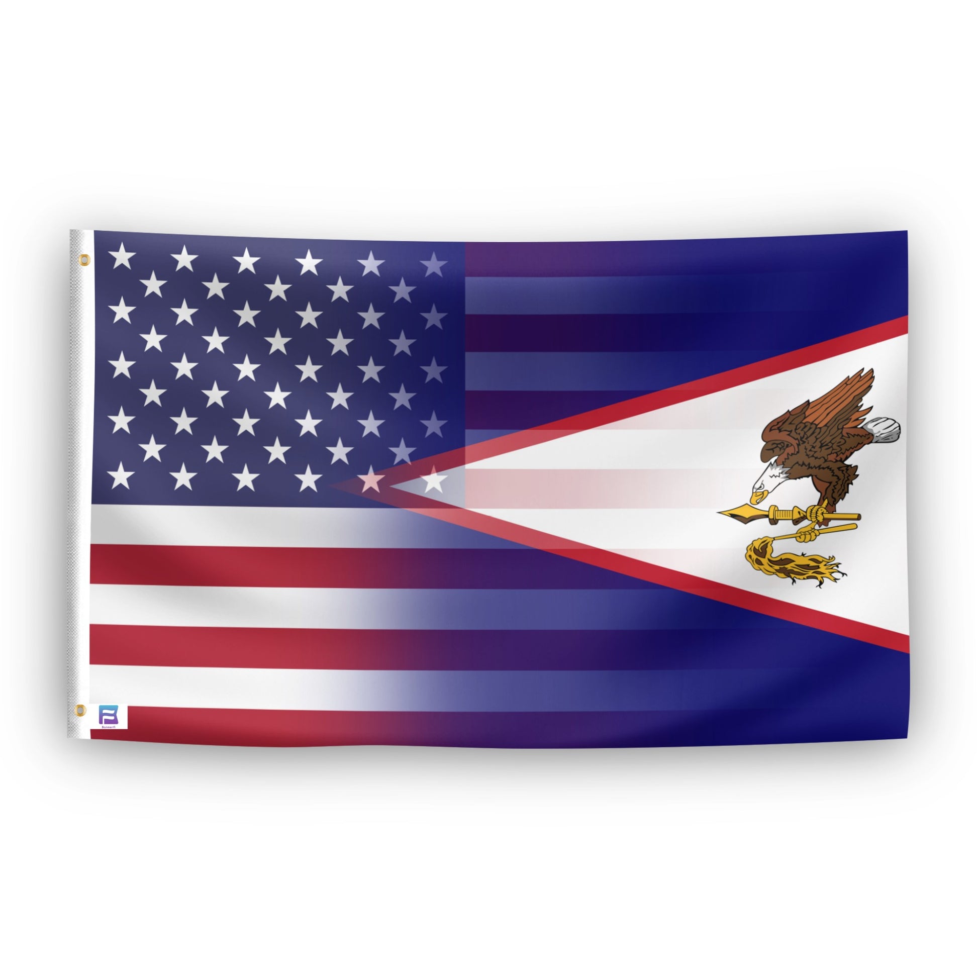American Samoa & American Flag Blend with two grommets