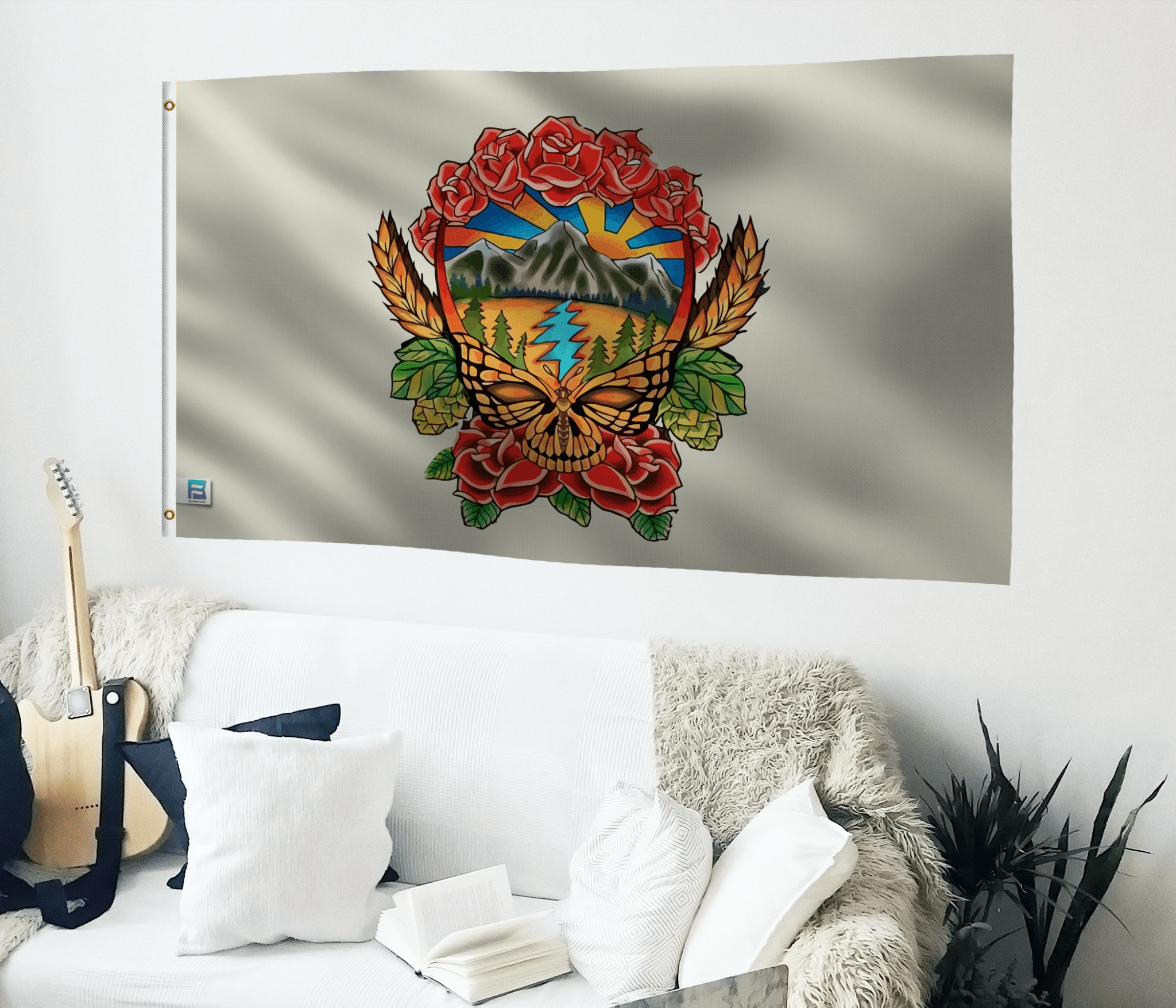 Scenic Grateful Dead Flag