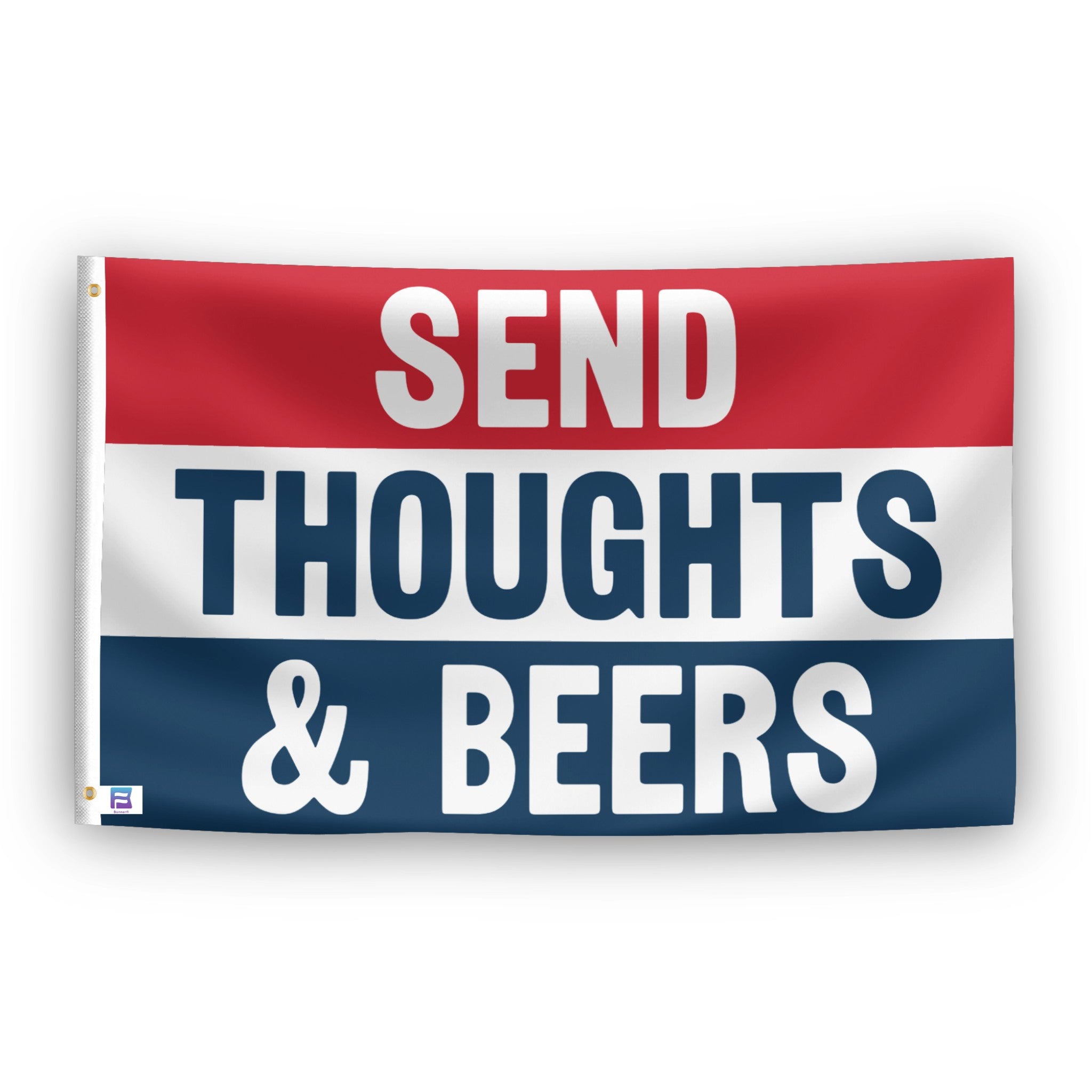 Send Thoughts And Beers Flag