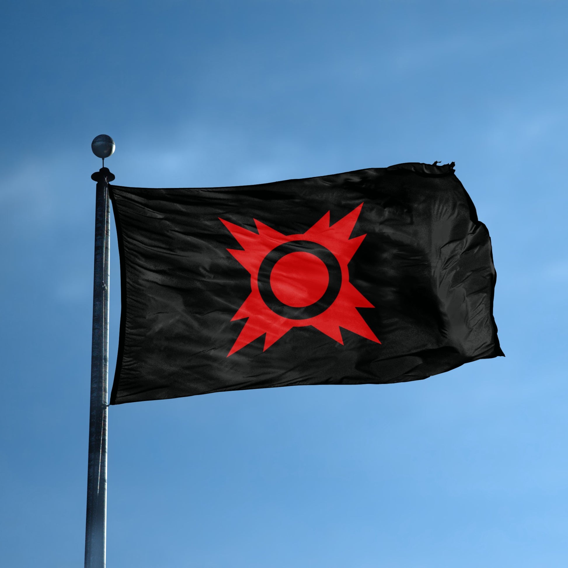 Star Wars Sith Flag on a flagpole in black with a red symbol - Flags by Bannerfi
