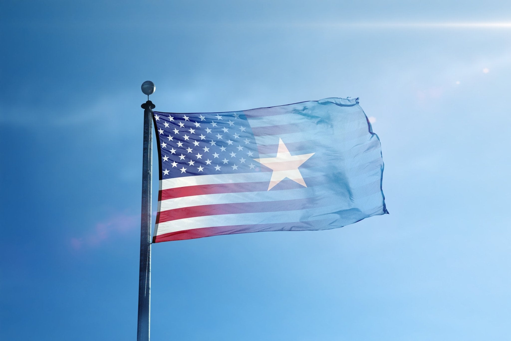 Somalian American Hybrid Flag