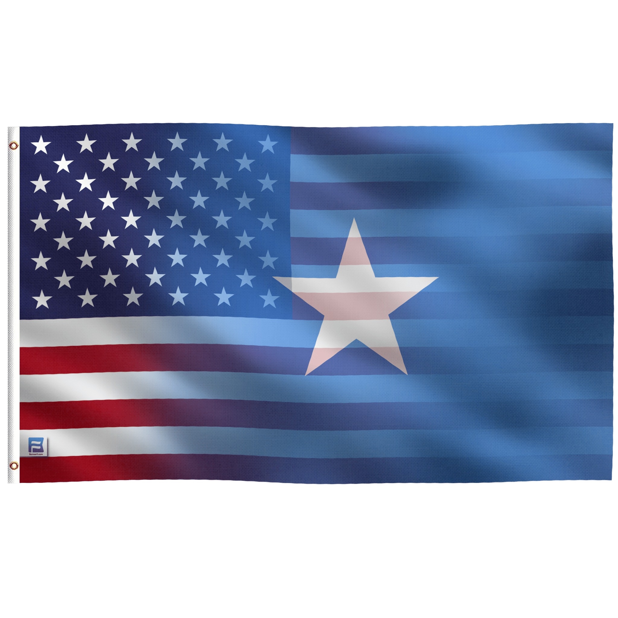 Somalian American Hybrid Flag