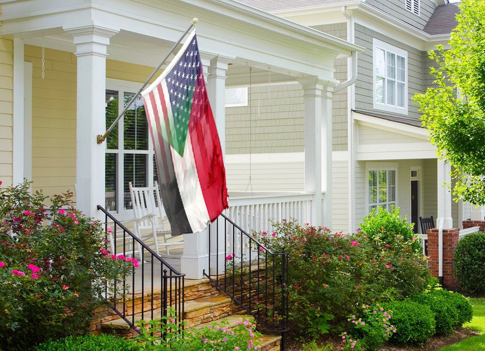 Sudanese American Hybrid Flag