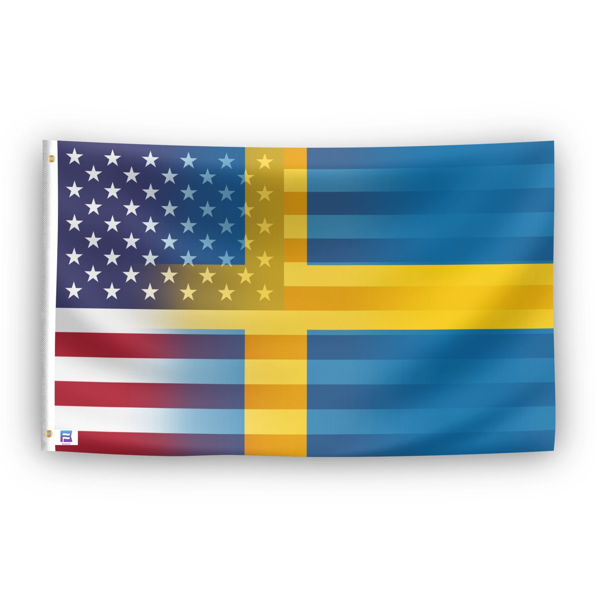 Swedish American Hybrid Flag - Flags by Bannerfi