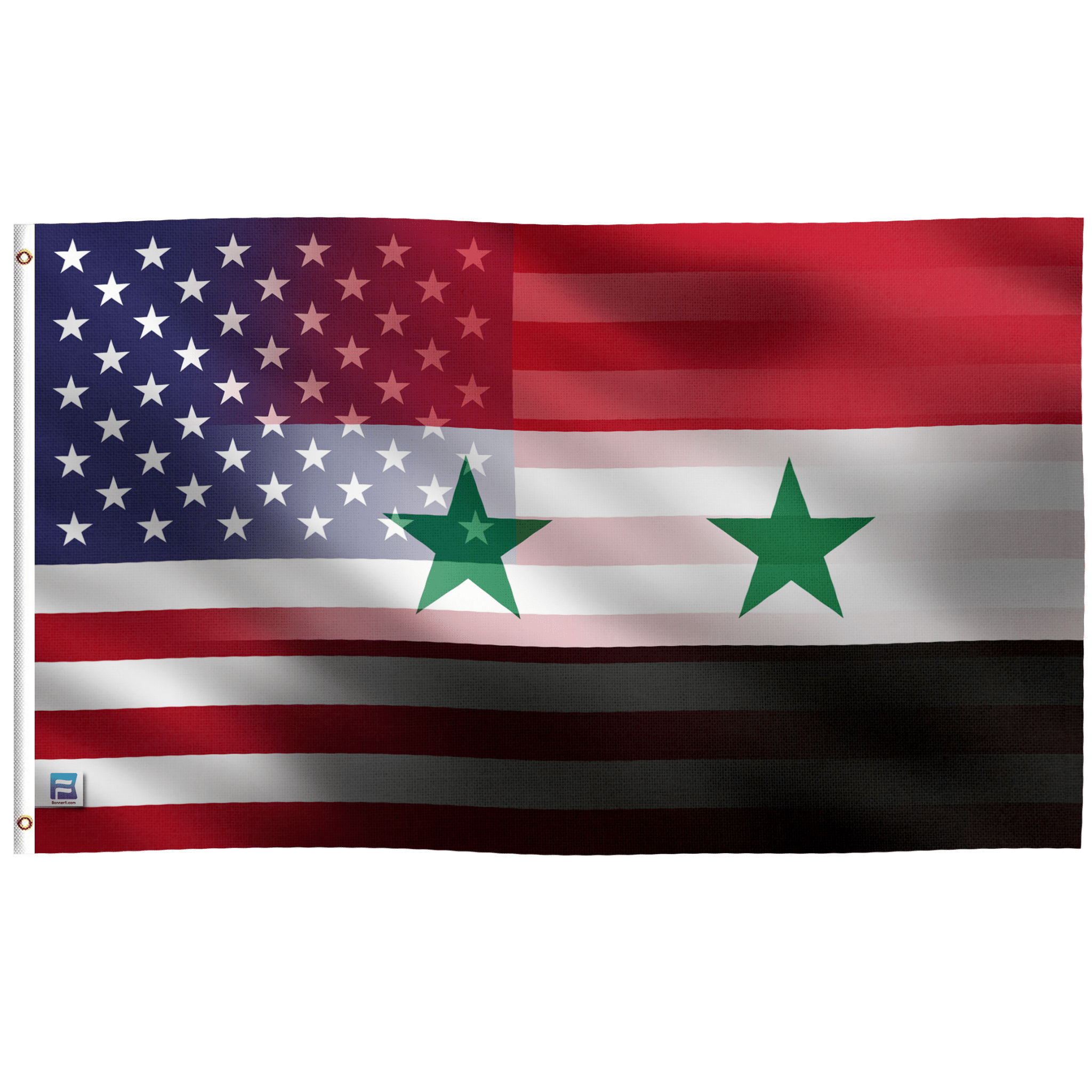 Syrian American Hybrid Flag