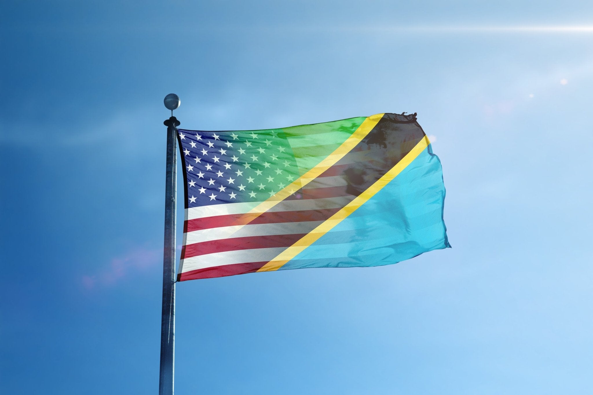 Tanzanian American Hybrid Flag