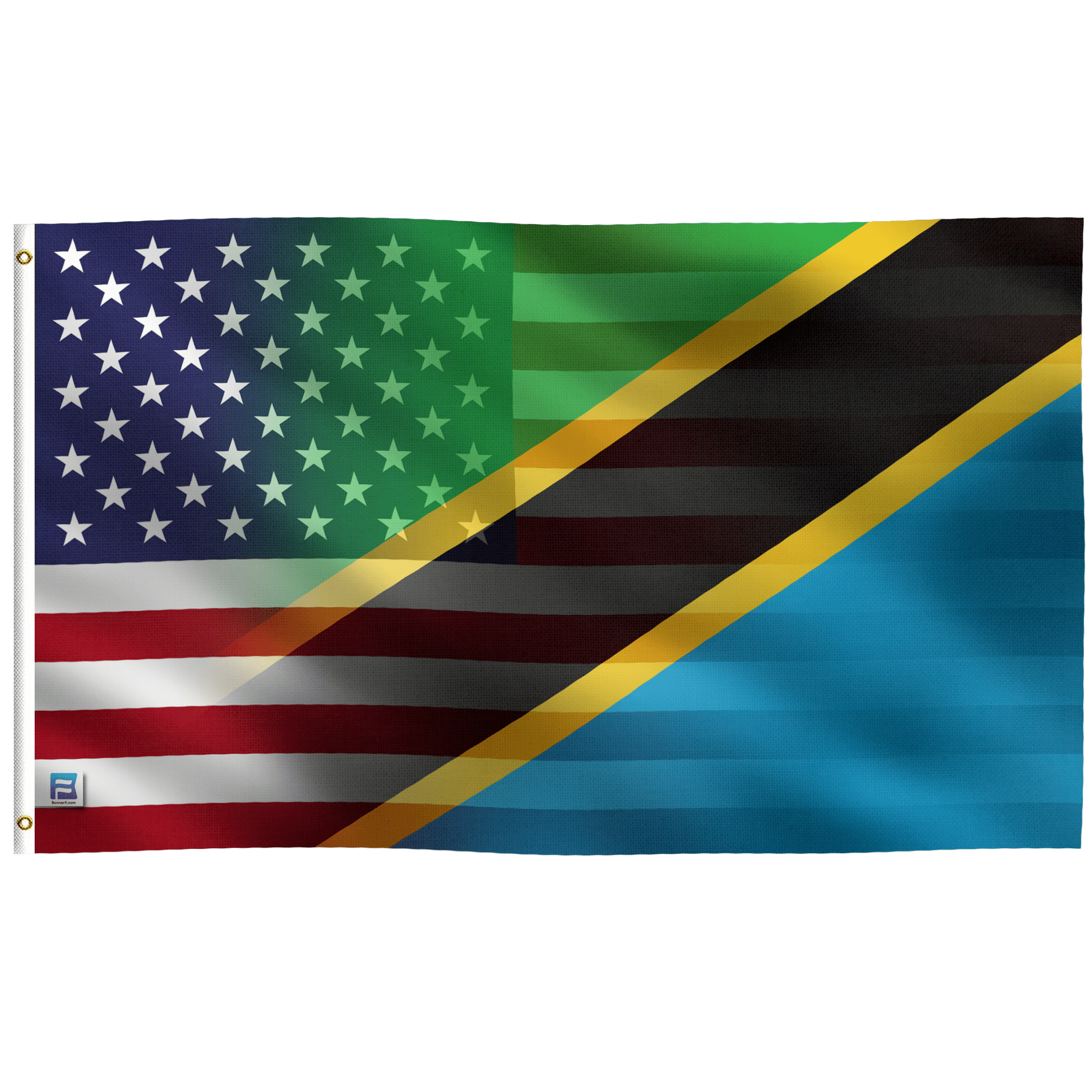 Tanzanian American Hybrid Flag