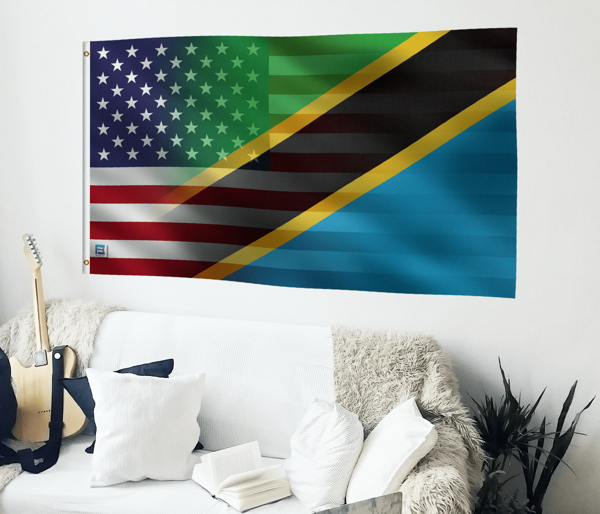 Tanzanian American Hybrid Flag