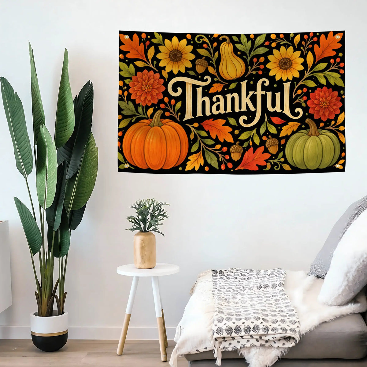 Thankful Autumn Harvest Flag