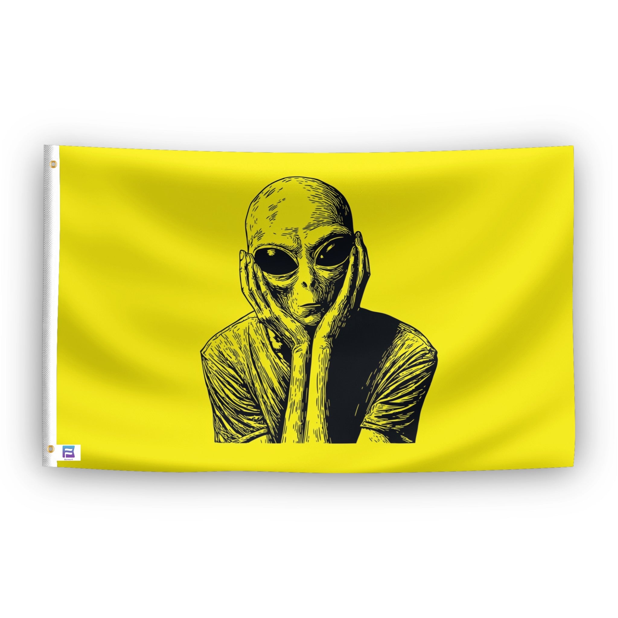 Thinking About You Alien Pop Art Flag