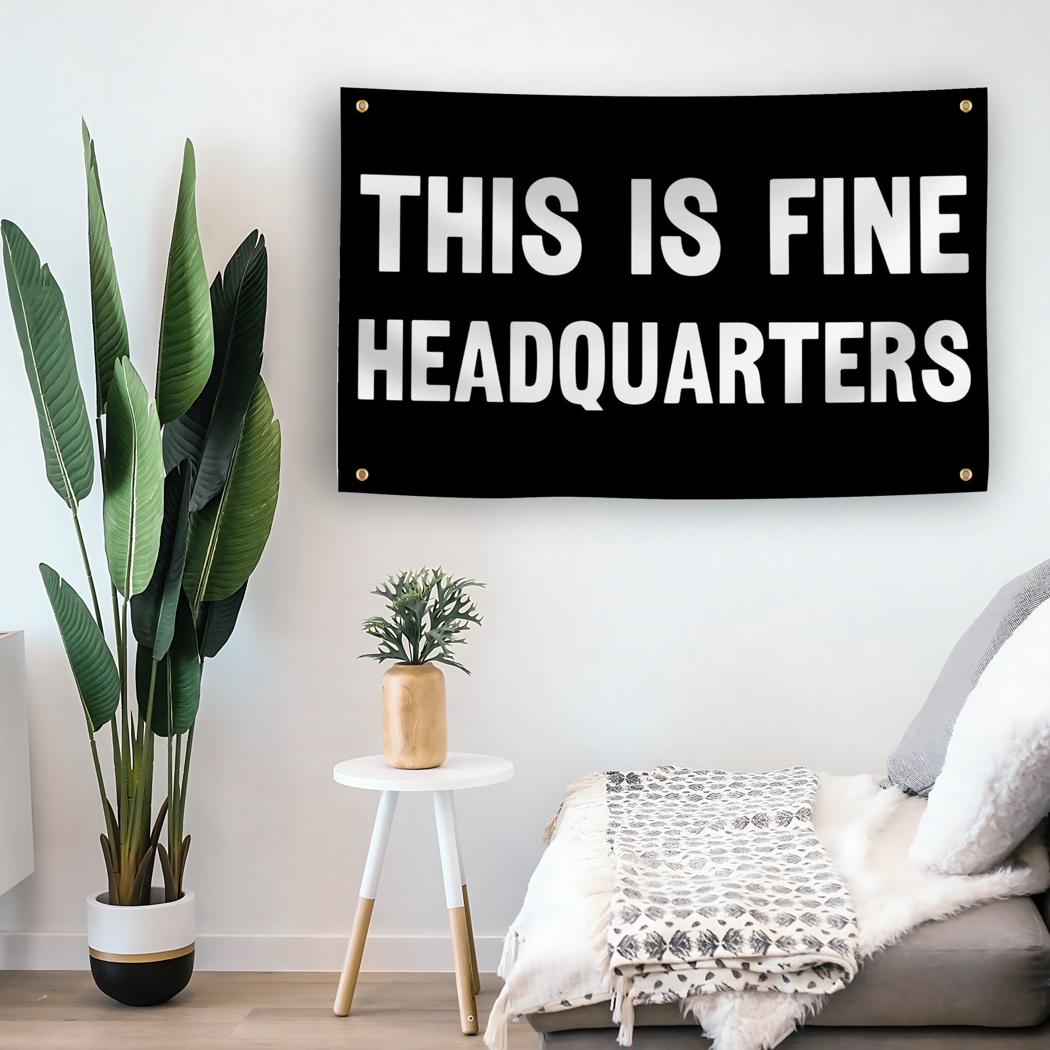 This Is Fine Headquarters Flag