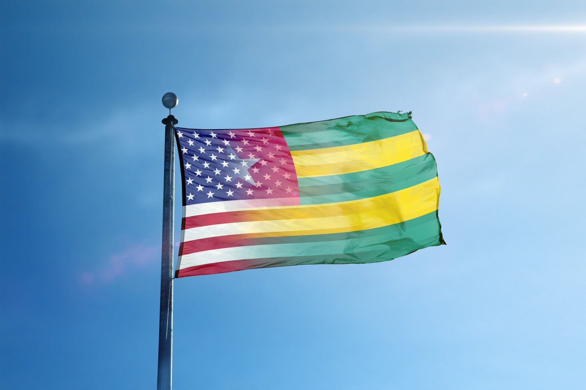 Togolese American Hybrid Flag