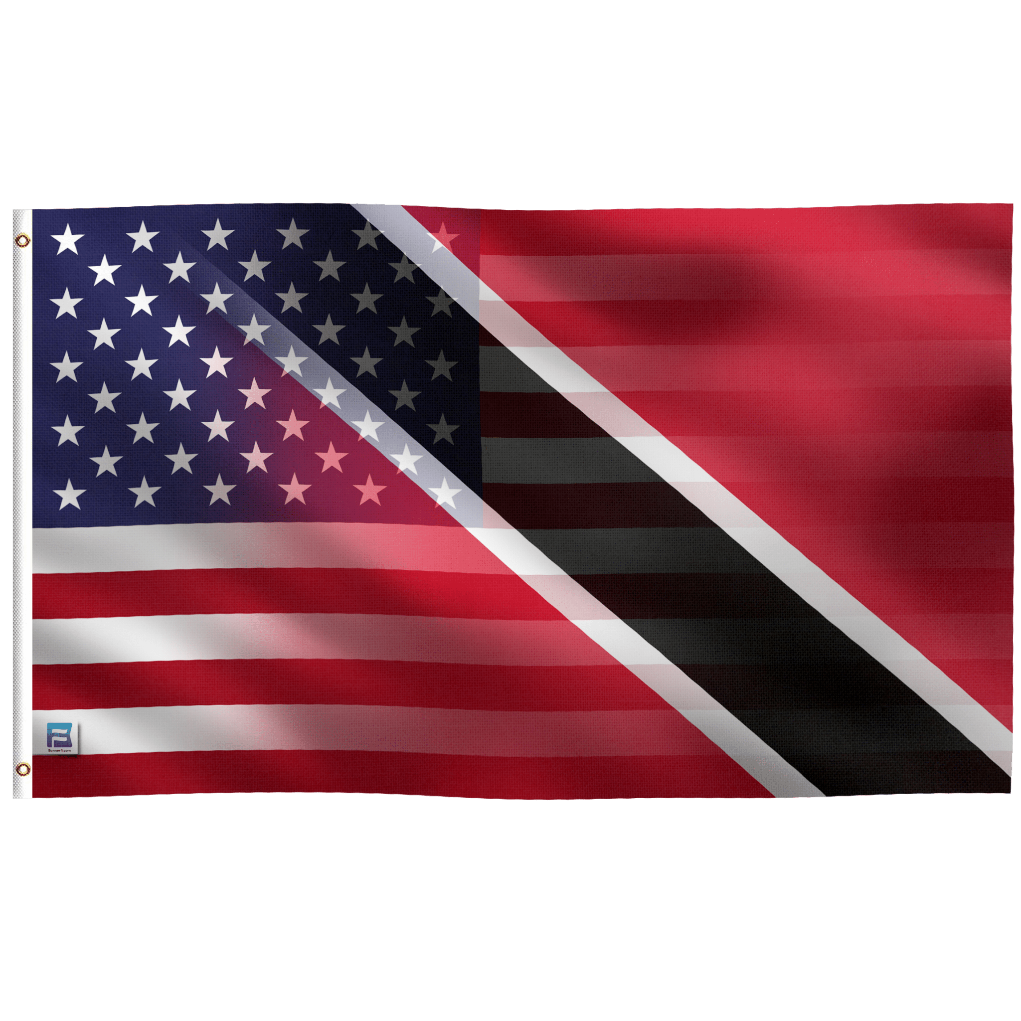 Trini American Hybrid Flag