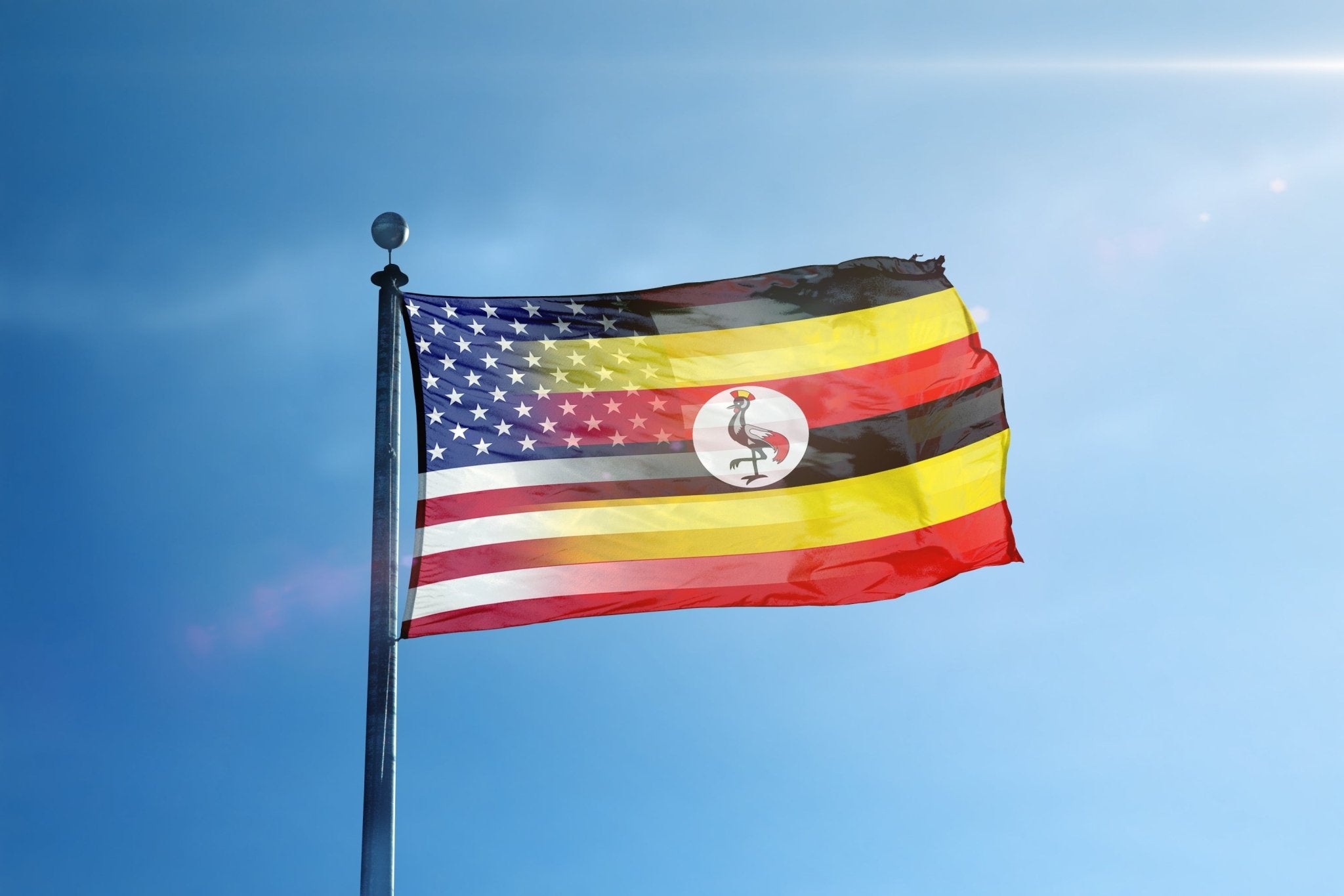 Ugandan American Hybrid Flag