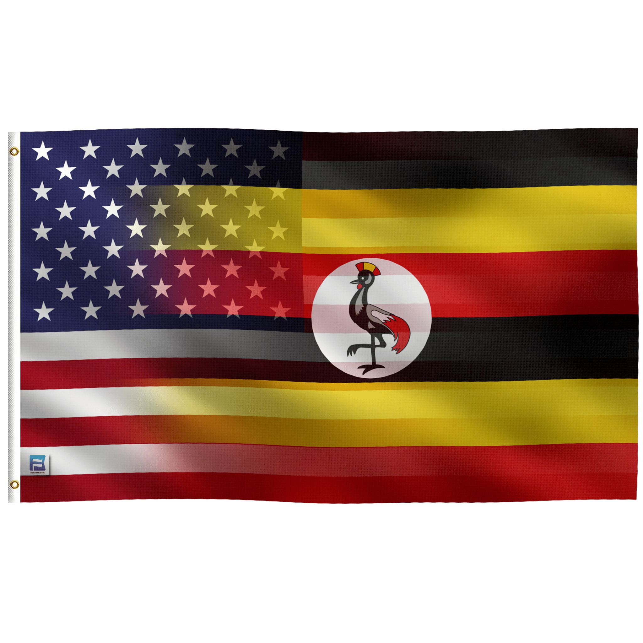 Ugandan American Hybrid Flag