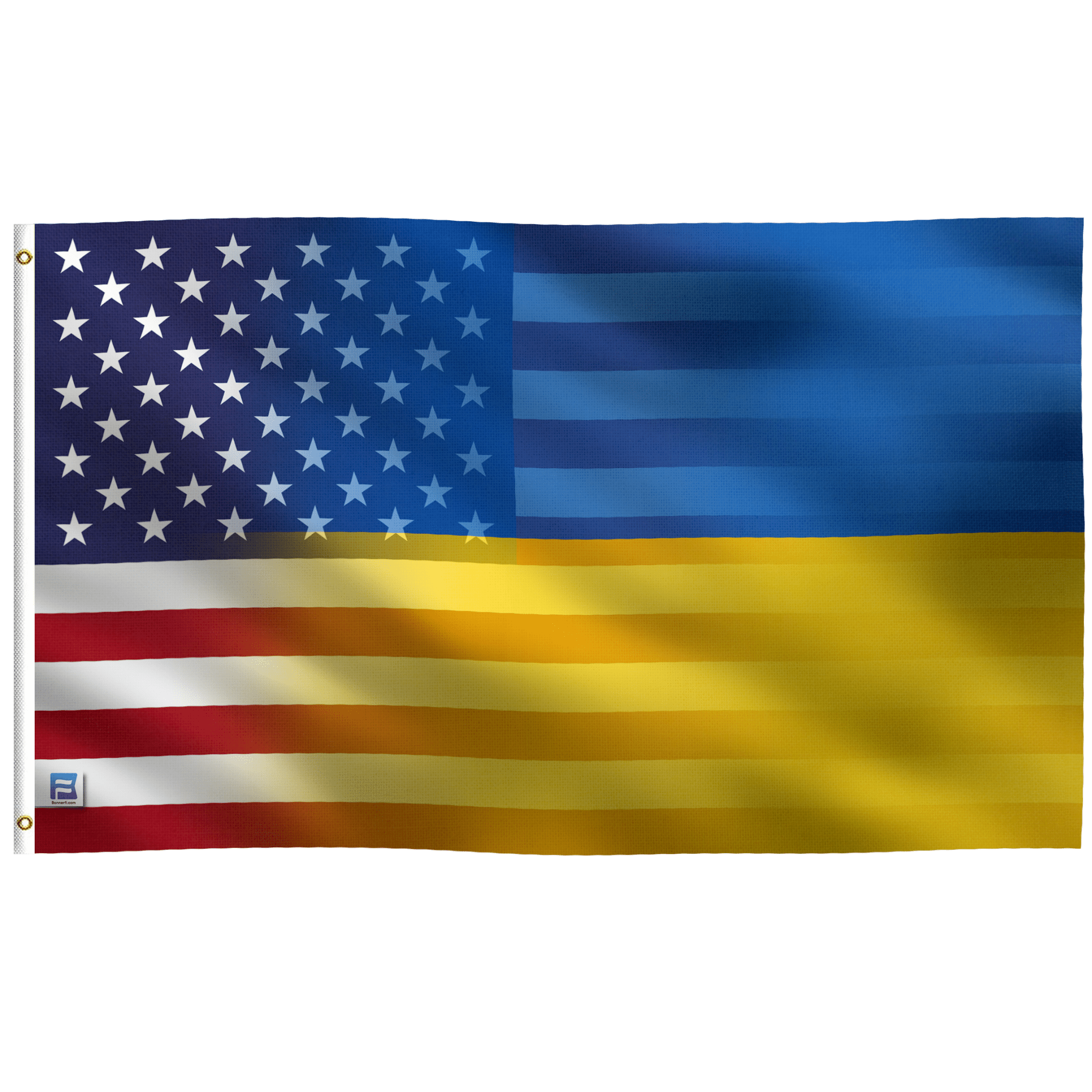 Ukrainian American Hybrid Flag